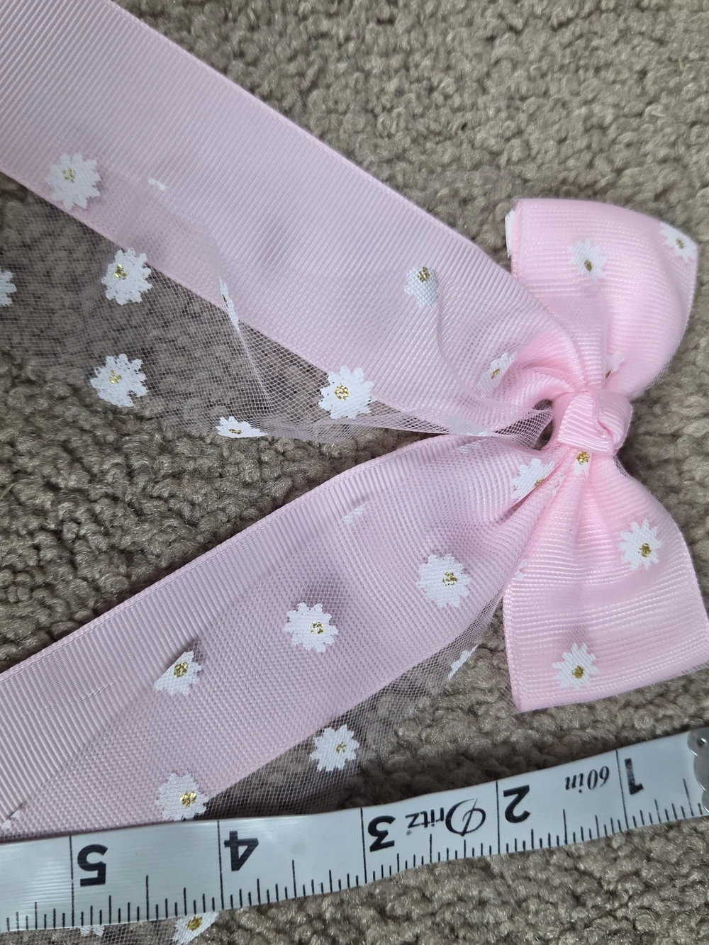 Colorful Daisy Ribbon Stand For  Hair with Pastel & Bright Bows